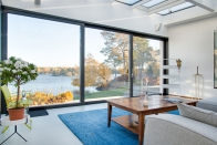 Beautiful View Blue Lake Captured From Inside Villa